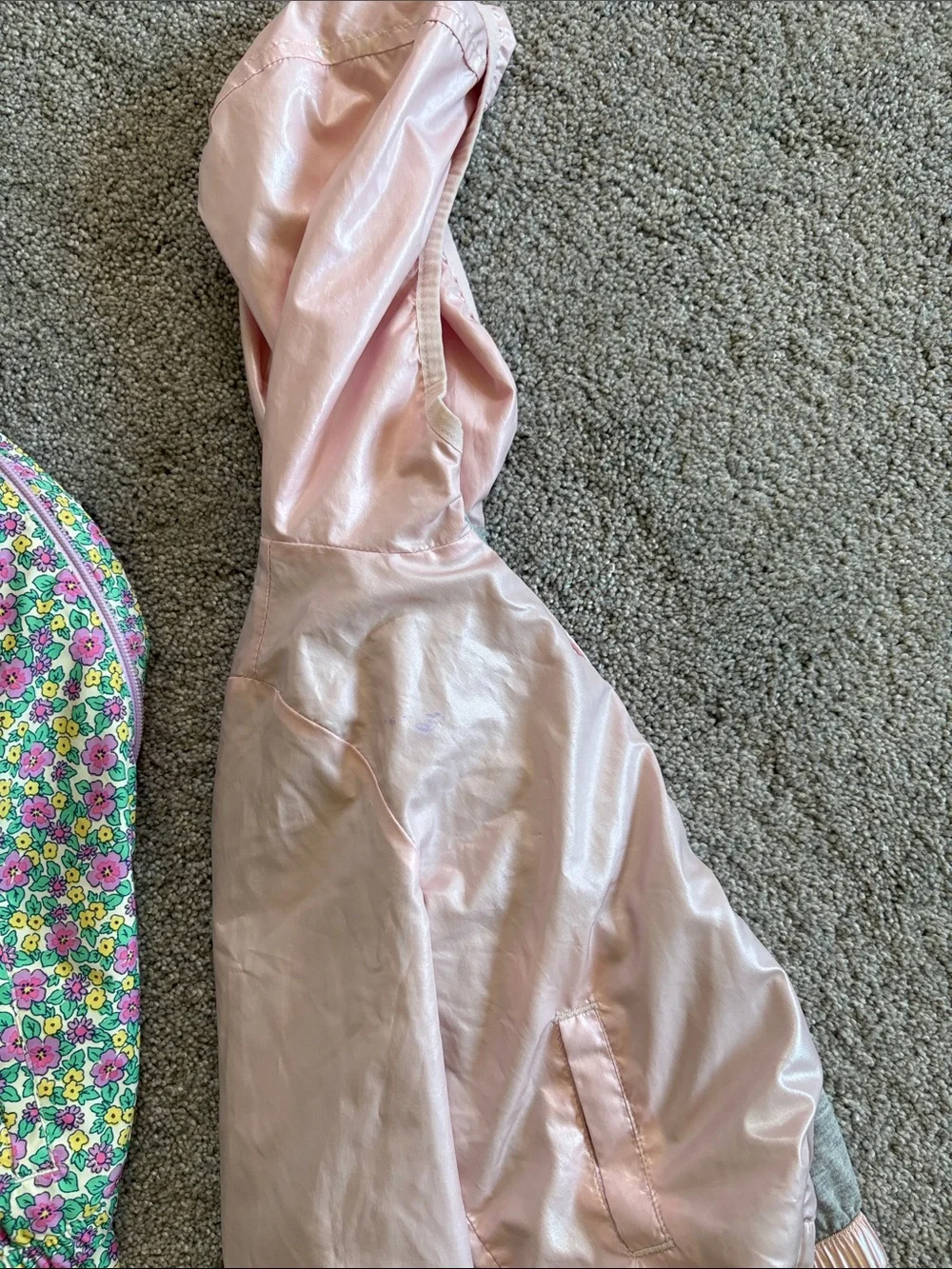 Kids Floral & Pink Hooded Rain Jackets - Pink
